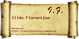 Illés Florentina névjegykártya
